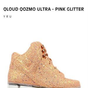 Sparkly YRU sneakers w clear fillable platforms!
